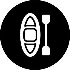 kayak glyph icon