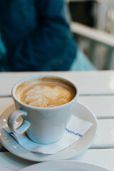 cup of coffee on table