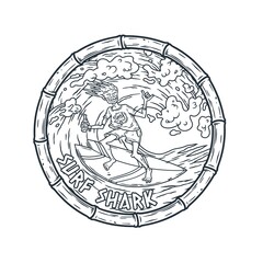 Surfer on surf board, surfing summer hawaii print