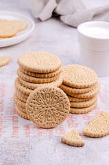 Round cookies with a pattern