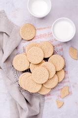 Round cookies with a pattern