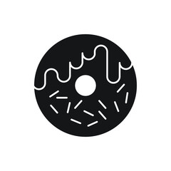 donut vector silhouette for website symbol icon