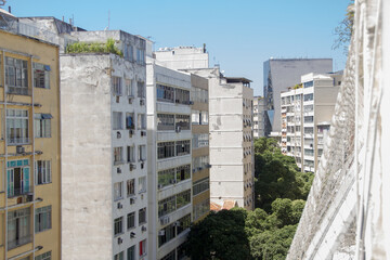 Fototapeta na wymiar Buildings in the Copacabana neighborhood in Rio de Janeiro Brazil.