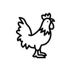 Black line icon for cocks
