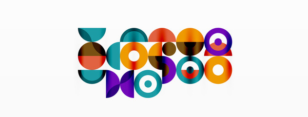 Fototapeta na wymiar Colorful circle abstract background. Template for wallpaper, banner, presentation, background