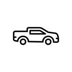 Fototapeta premium Black line icon for lorry