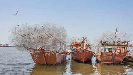 Traditional Fishing Dhows in Sharjah - 499729478