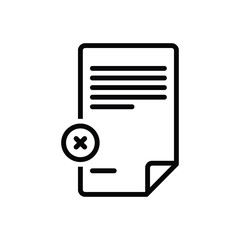 Black line icon for unsigned