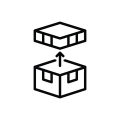 Black line icon for unwrap