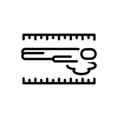 Black line icon for murder