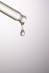 Pipette with serum, gel, oil or other cosmetic product.