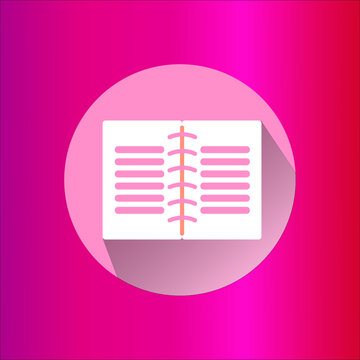 the book logo,autograpg logo,icon or symbol for school designs.pink book or diary icon for girl's designs,cute and 3d icon.