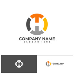 Initial T H logo design vector template, Creative T H logo design concepts
