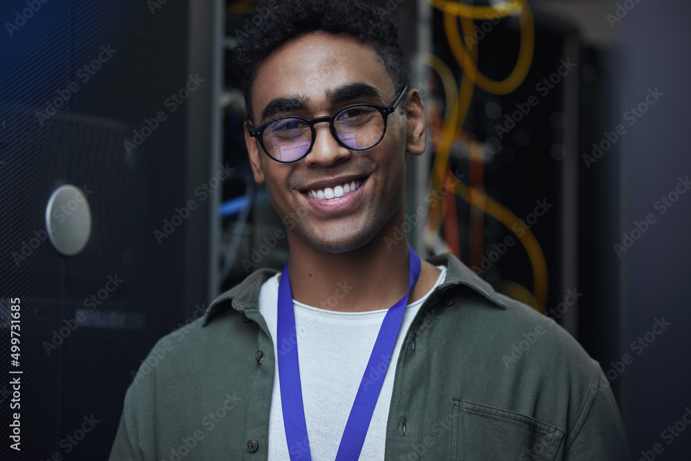 Poster it is my game. cropped portrait of a handsome male it support agent working in a dark network server