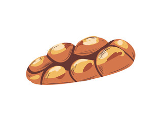 flat bread bun illustration