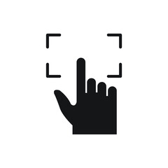 touch screen vector silhouette for website symbol icon