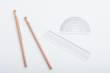 分度器と定規　ruler	