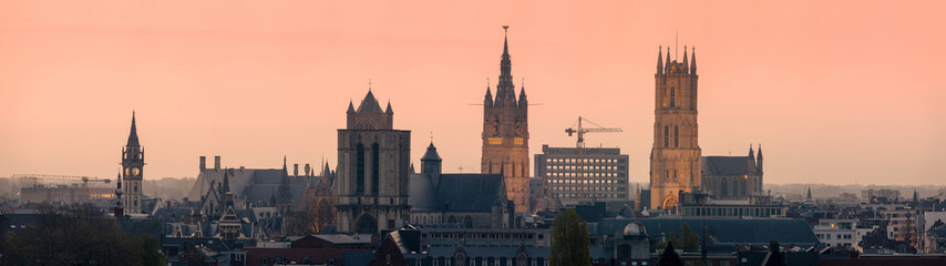 Naklejka premium the three towers of Ghent