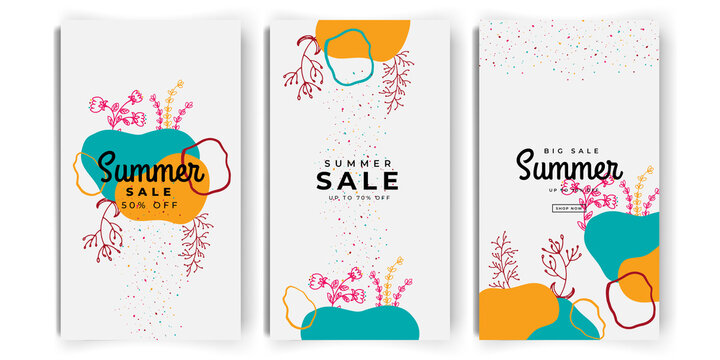 Set of abstract creative universal artistic templates. Good for poster, card, invitation, flyer, cover, banner, placard, brochure and other graphic design.