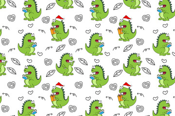 cute dinosaur animal cartoon pattern