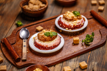 Delicious cheesecake dessert