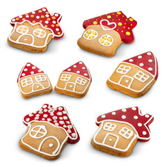 House shape christmas gingerbread