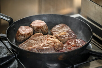 Juicy grilled steaks