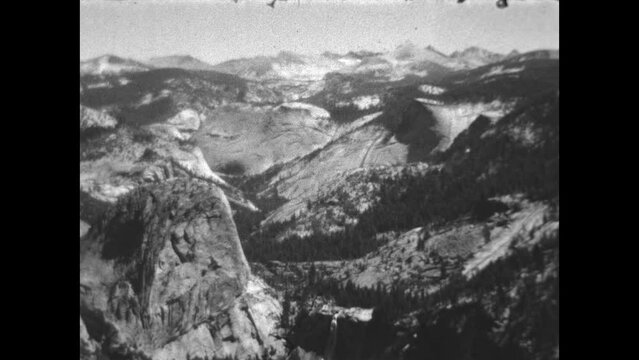 Nevada Falls and Half Dome 1936 - Views, from different perspectives, of Nevada Falls and Half Dome at Yosemite National Park in 1936.