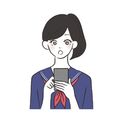 スマホを持つ女性