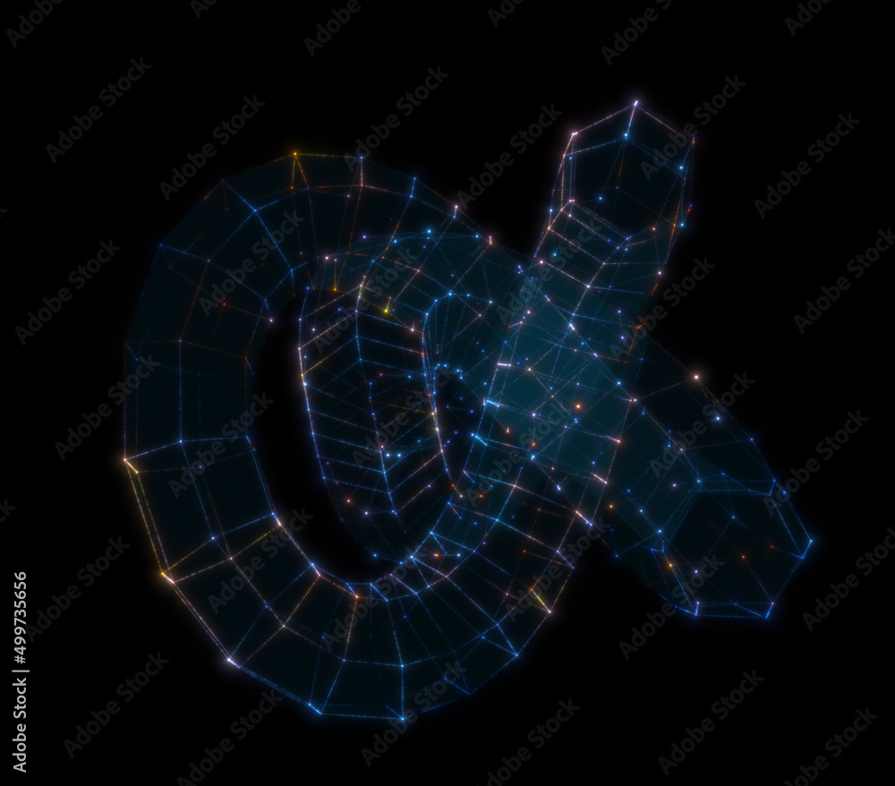 Poster abstract technology background from lines and dots
