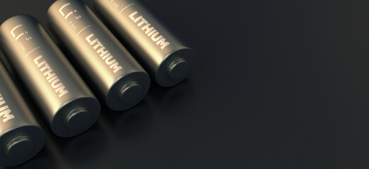 lithium 3d illustration.
Lithium chemical symbol with dark background. - obrazy, fototapety, plakaty