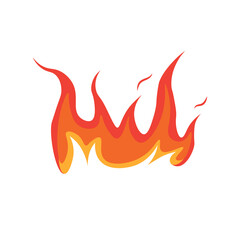 Fire flames on a white background.