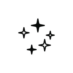 Stars, Night Solid Line Icon Vector Illustration Logo Template. Suitable For Many Purposes.