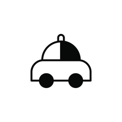 Obraz premium Cab, Taxi, Travel, Transportation Solid Line Icon Vector Illustration Logo Template. Suitable For Many Purposes.