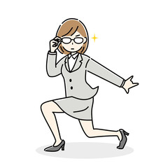 インテリジェンスなビジネスウーマン