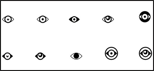 set of icon eyes for design