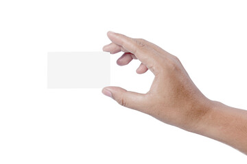 Fototapeta premium Hand holding empty white paper