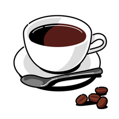 カップコーヒーのイラスト