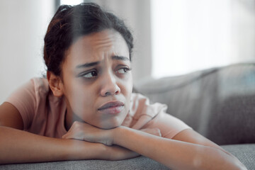 For lent, Ill just give up. Shot of a young female experiencing internal turmoil at home.