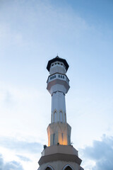 Mosque minaret architecture in the afternoon