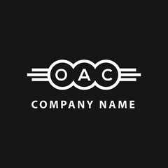 OAC  letter logo design on black background. OAC   creative initials letter logo concept. OAC  letter design.
