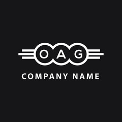 OAG  letter logo design on black background. OAG   creative initials letter logo concept. OAG  letter design.
