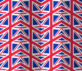 UK flag pattern seamless. Great Britain flag background. United Kingdom texture