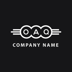 OAQ  letter logo design on black background. OAQ   creative initials letter logo concept. OAQ  letter design.
