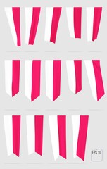 Fototapeta premium Polish vertical flags. Poland national waving flags.