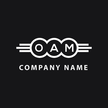 OAM  letter logo design on black background. OAM   creative initials letter logo concept. OAM  letter design.
