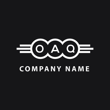 OAQ  letter logo design on black background. OAQ   creative initials letter logo concept. OAQ  letter design.
