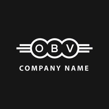 OBV letter logo design on black background. OBV  creative initials letter logo concept. OBV letter design.
