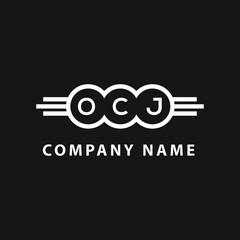 OCJ letter logo design on black background. OCJ  creative initials letter logo concept. OCJ letter design.
