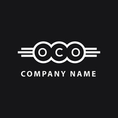 OCO letter logo design on black background. OCO  creative initials letter logo concept. OCO letter design.
